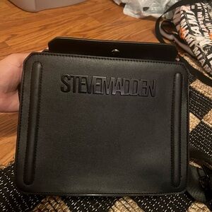 Steve Madden Black Bag Smooth Leather
